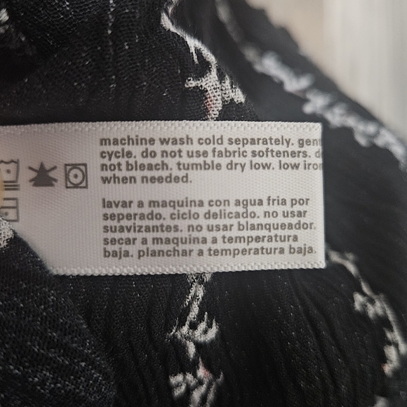 Three Dots boho whimeygoth wide leg pants size large - Picture 5 of 9